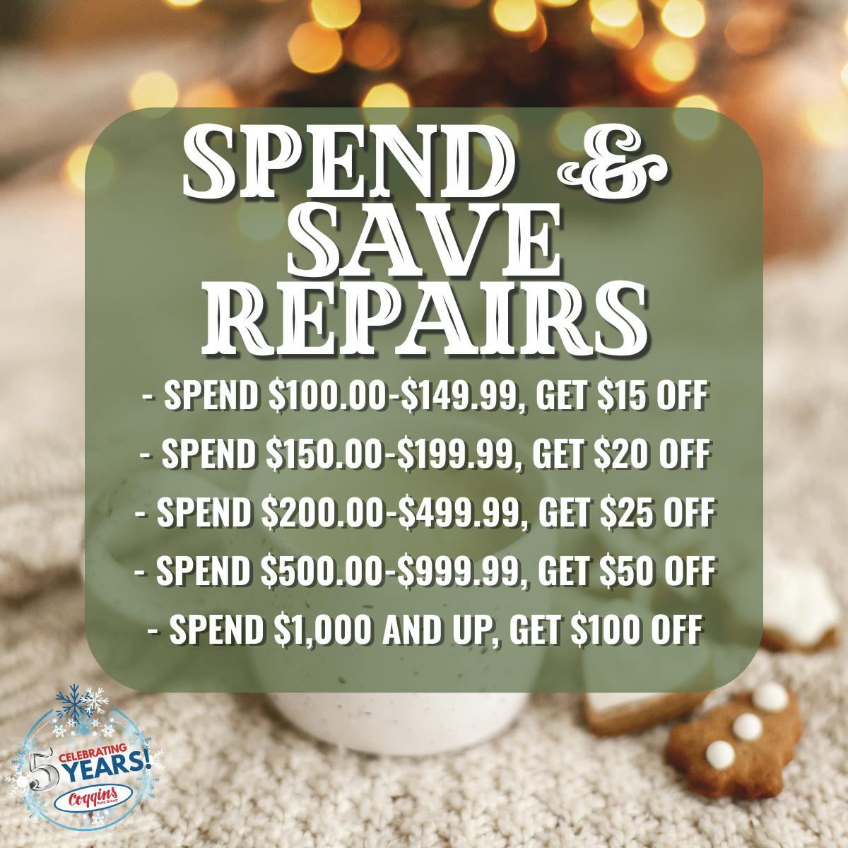 Spend & Save on Repairs | Coggins Of The Berkshires