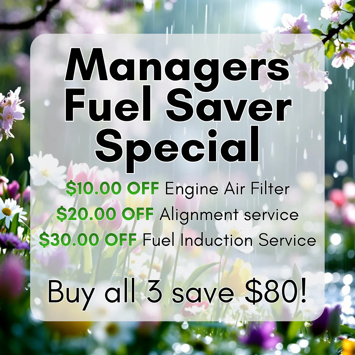 Manager Fuel Saver Special | Coggins Of The Berkshires