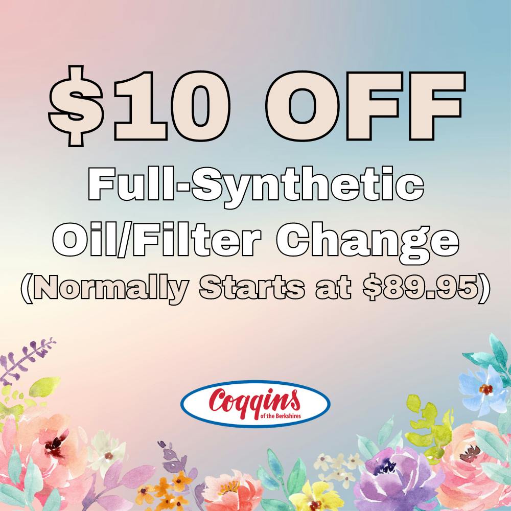 $10 OFF Synthetic Oil/Filter Change | Coggins Of The Berkshires