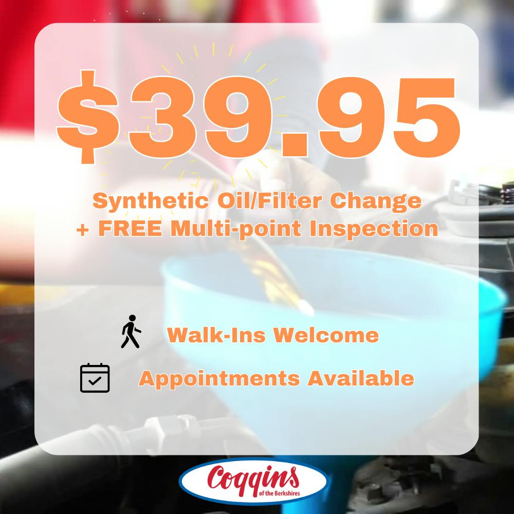 LIMITED TIME Synthetic Oil Special | Coggins Of The Berkshires