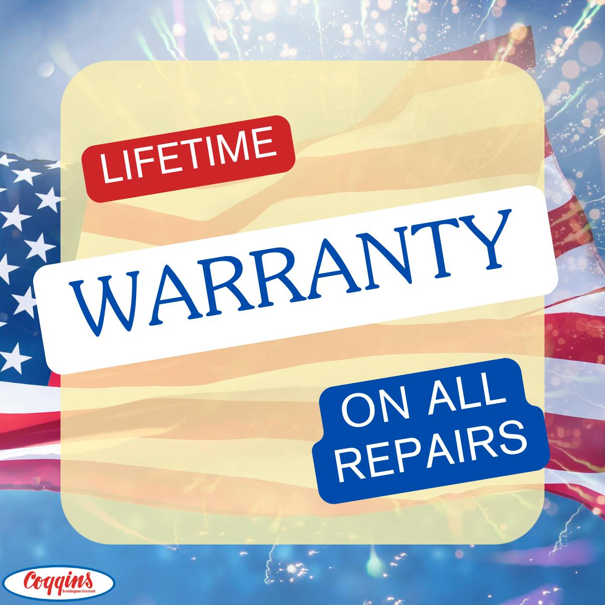 Lifetime Warranty on Repairs | Coggins Of The Berkshires