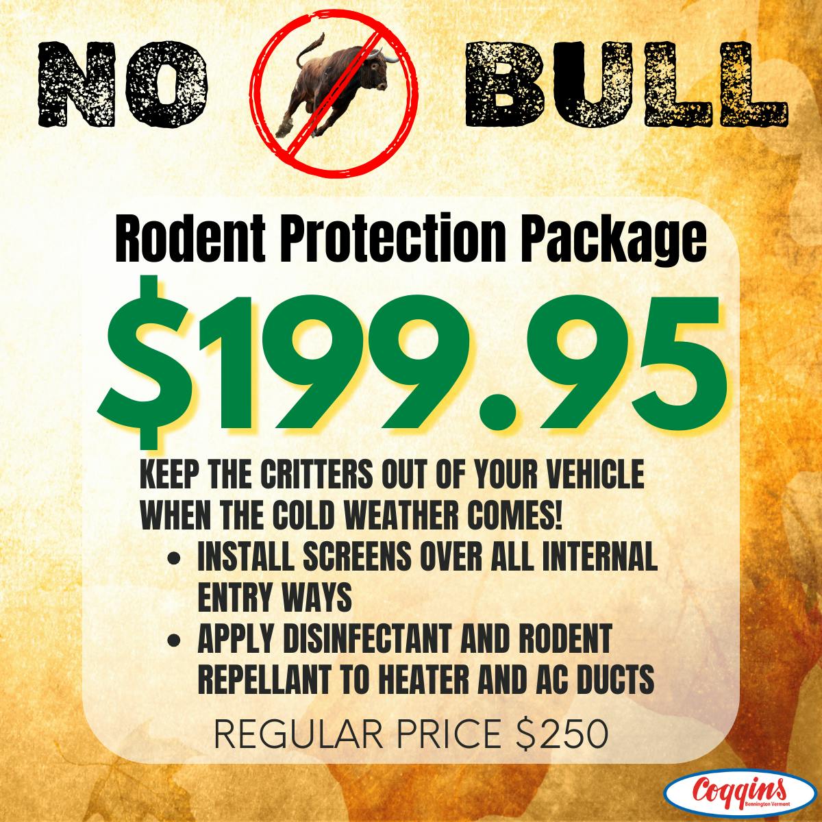 Rodent Protection Package | Coggins Of The Berkshires