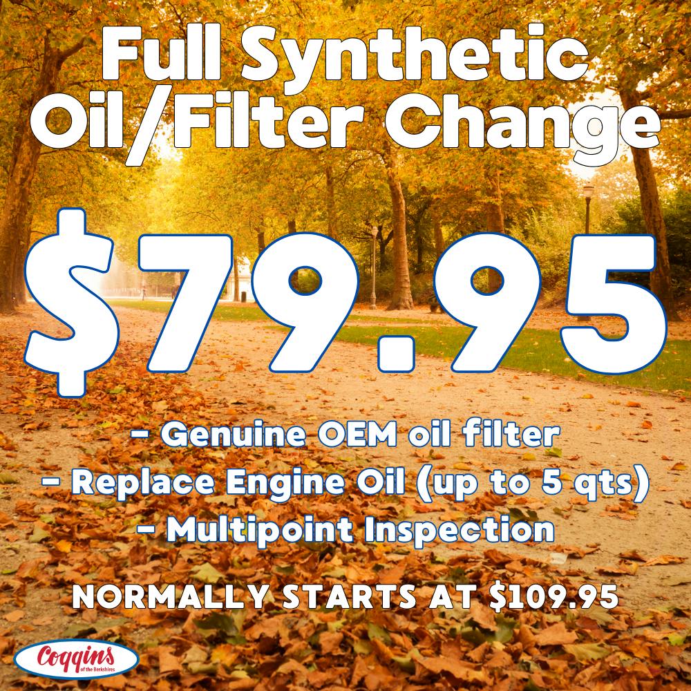 Synthetic Oil Change | Coggins Of The Berkshires