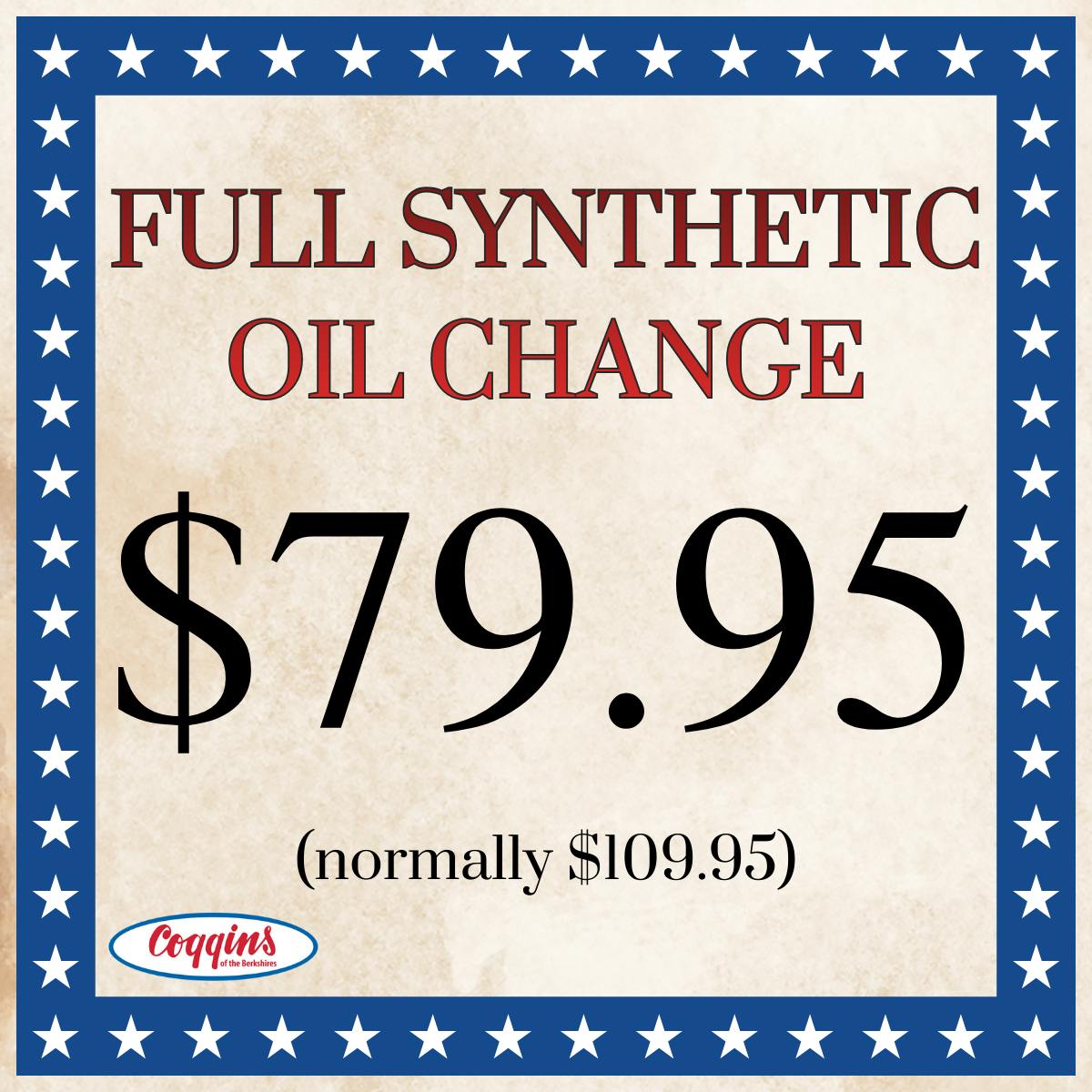 Synthetic Oil Change Special | Coggins Of The Berkshires