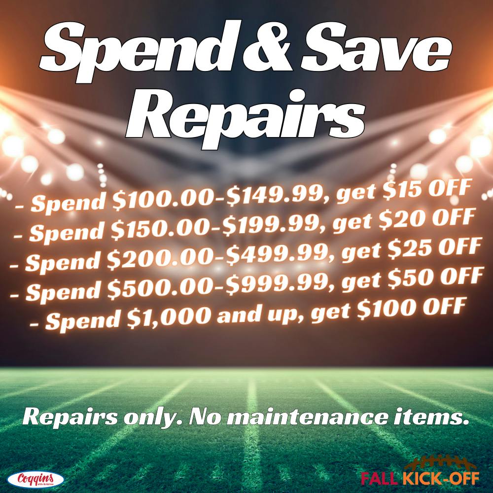 Spend & Save on Repairs | Coggins Of The Berkshires