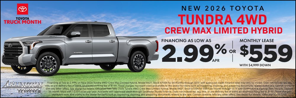 octubre Truck Month Tundra | Arlington Toyota