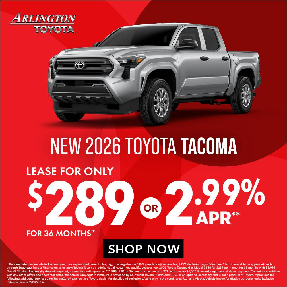 Feb 2026 Tacoma Special | Arlington Toyota