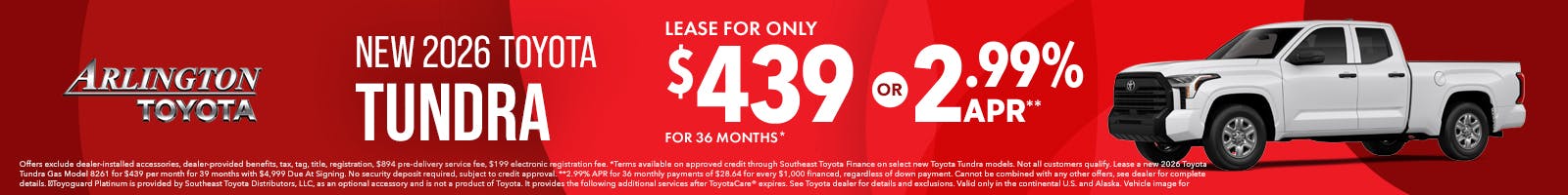 February 2026 Tundra Offer