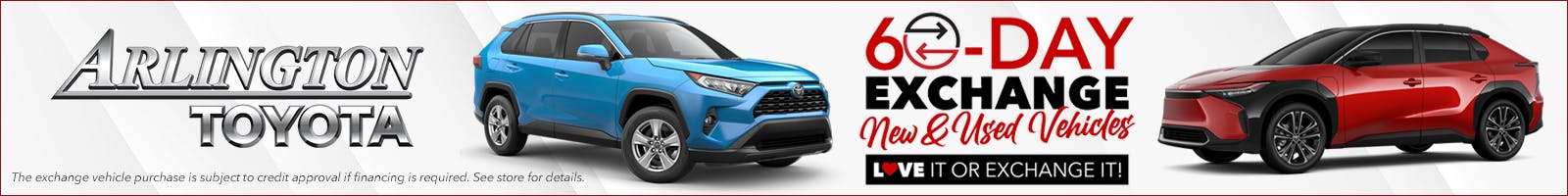 60 Day Exchange Rev May | Arlington Toyota