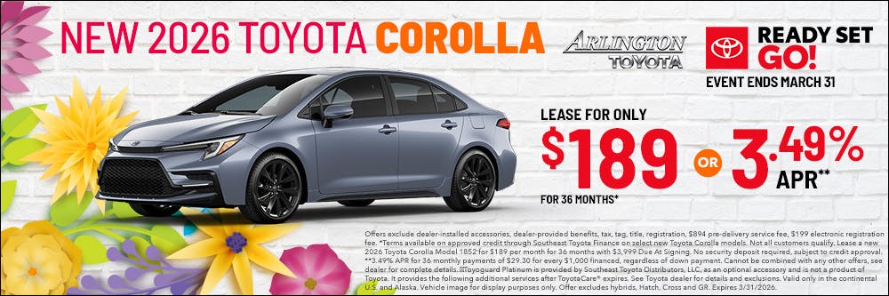 Ready Set Go Corolla | Arlington Toyota