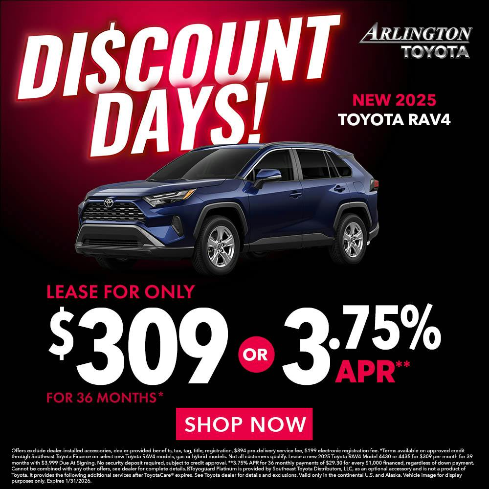 January New Car 2025 Rav4 Special | Arlington Toyota