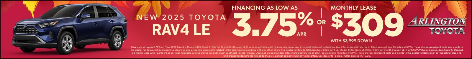 Fall Rav4 Offer Nov 2025