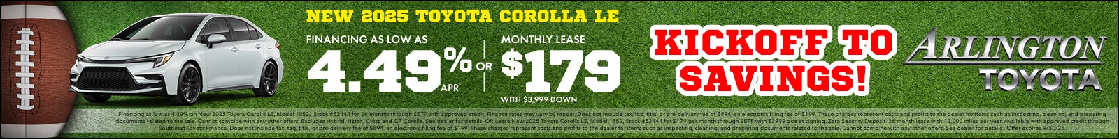 Football New Car Offers Corolla Tacoma