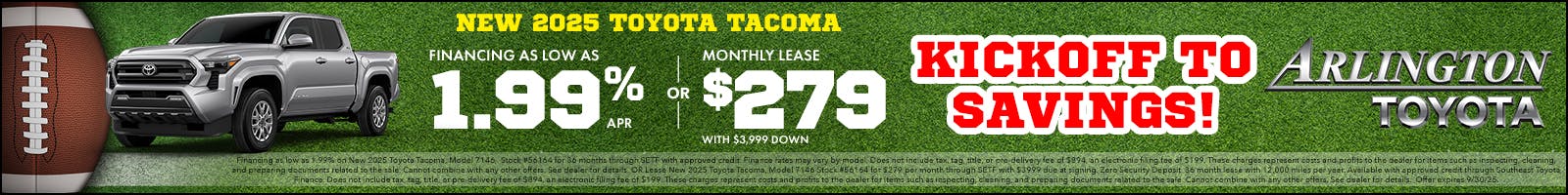 Football New Car Tacoma Sept