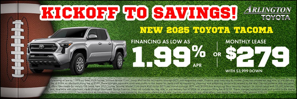 Football New Car Tacoma Sept | Arlington Toyota