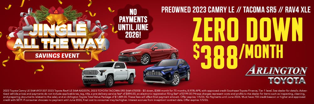 Jingle All the Way Camry Rav4 Tac | Arlington Toyota