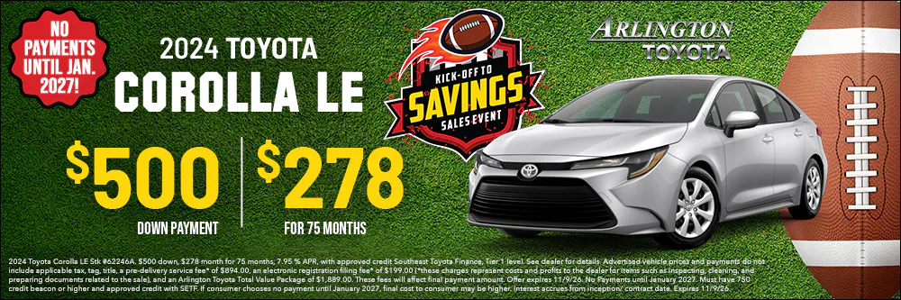 Used Car Corolla Oct 2026 | Arlington Toyota