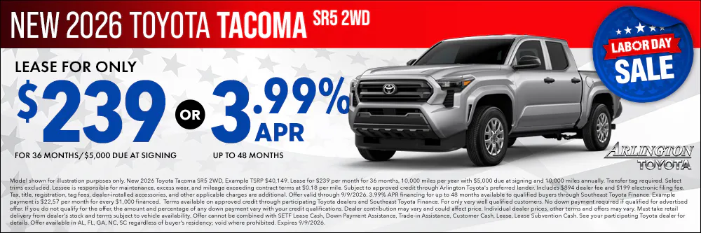Labor Day New Tacoma | Arlington Toyota
