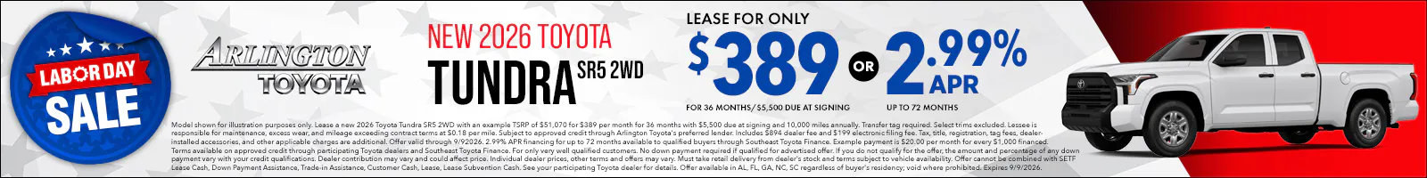 Labor Day New Tundra