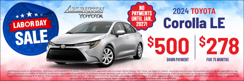 Labor Day Used Corolla | Arlington Toyota