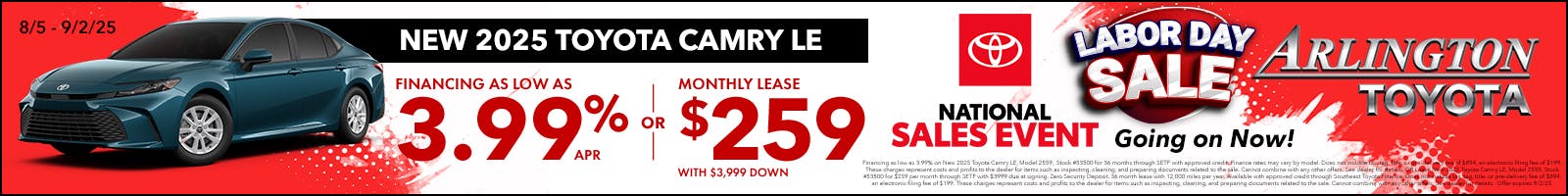 Labor Day New Car Camry