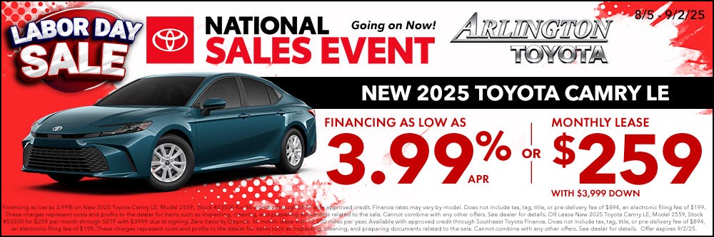 Labor Day New Car Camry | Arlington Toyota