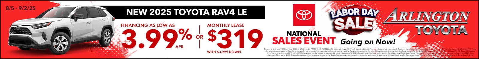 Labor Day New Car Rav4
