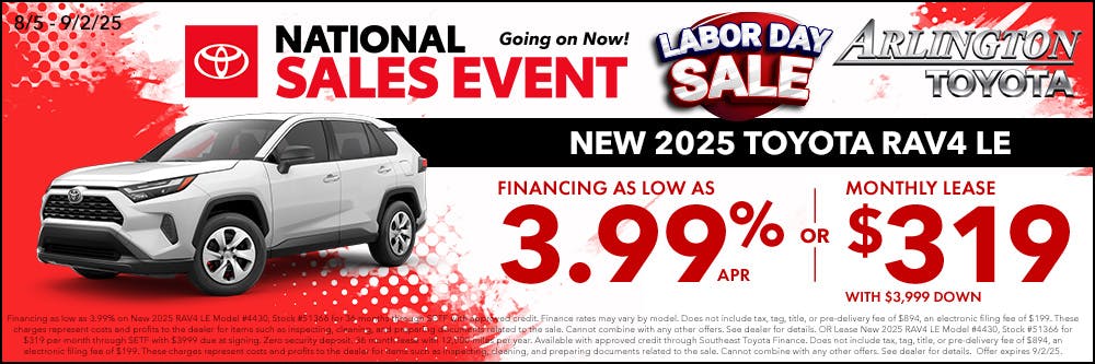 Labor Day New Car Rav4 | Arlington Toyota