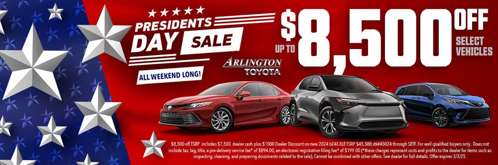 Pres Day 8500 Off | Arlington Toyota