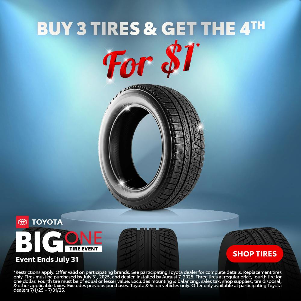 Buy 3 Tires, Get the 4th for $1 | Arlington Toyota