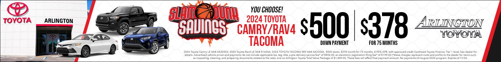 Slam Dunk Cam Rav4 Tac March | Arlington Toyota