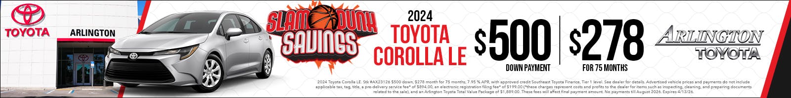 Slam Dunk Corolla March | Arlington Toyota