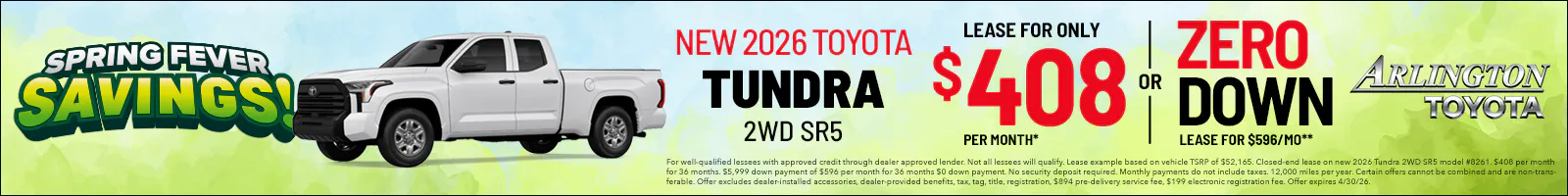 Tundra New Car April 2026