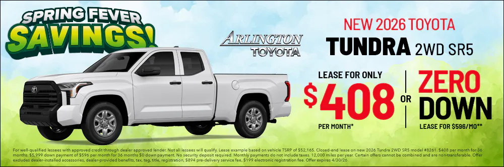 Tundra New Car April 2026 | Arlington Toyota