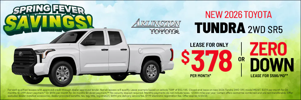 Tundra New Car April 2026 | Arlington Toyota