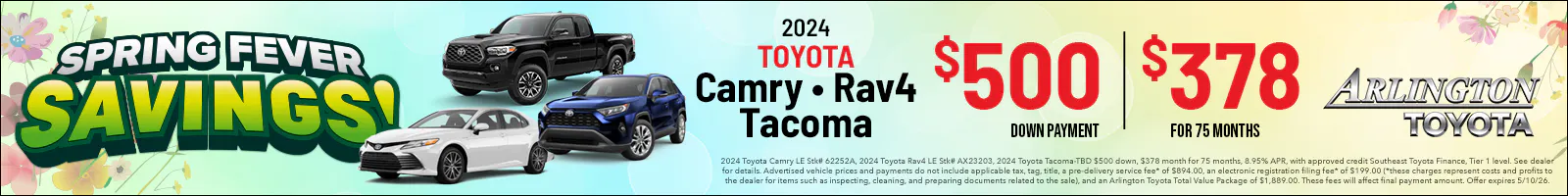 Spring used Cam Rav4 Tacoma | Arlington Toyota