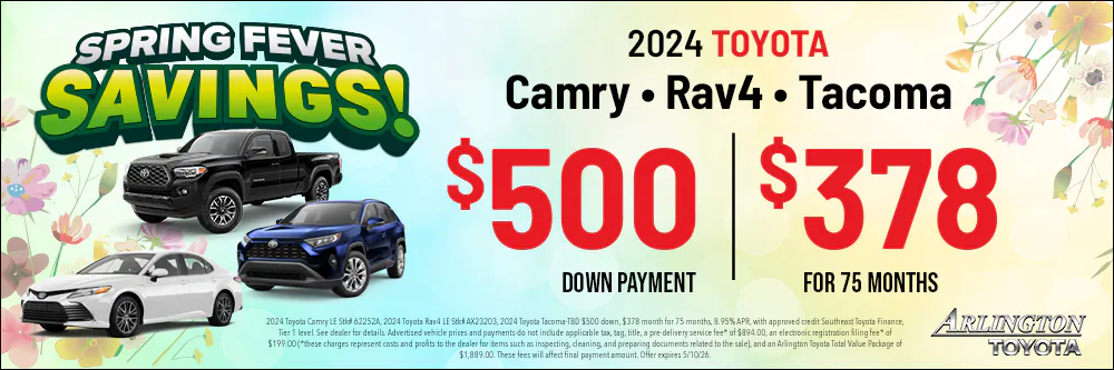 Spring used Cam Rav4 Tacoma | Arlington Toyota