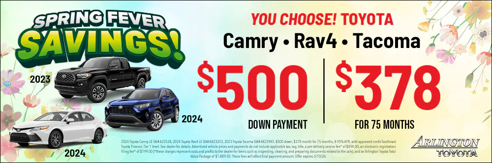 Spring used Cam Rav4 Tacoma | Arlington Toyota