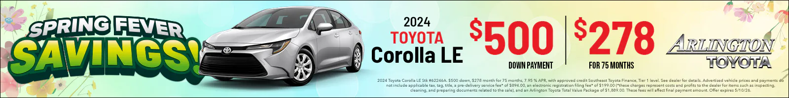 Spring Savings used Corolla | Arlington Toyota