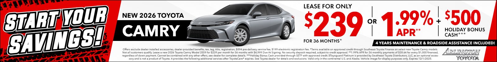 Start Your Savings Camry