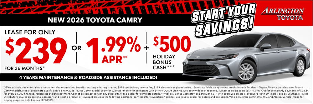 Start Your Savings Camry | Arlington Toyota