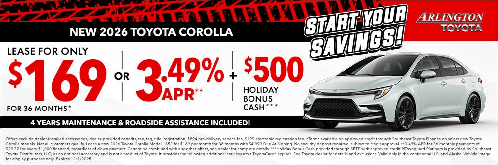 Start Your Savings Corolla | Arlington Toyota