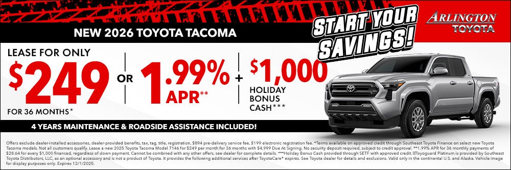 Start Your Savings Tacoma | Arlington Toyota