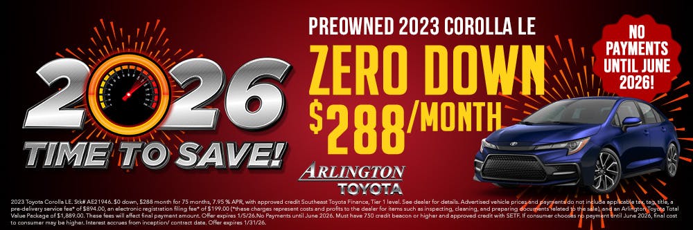Time to Save Corolla Used | Arlington Toyota