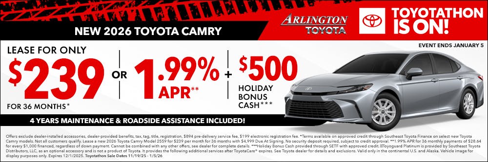 Toyotathon 2026 Camry | Arlington Toyota