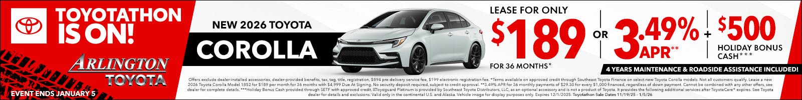 Toyotathon 2026 Corolla