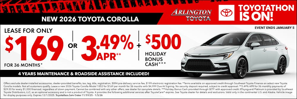 Toyotathon 2026 Corolla | Arlington Toyota
