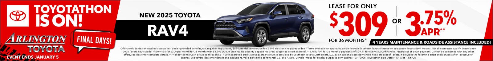 Final Days Toyotathon 2025 Rav4