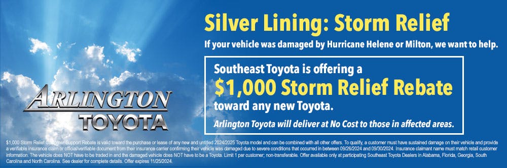 Storm Relief | Arlington Toyota