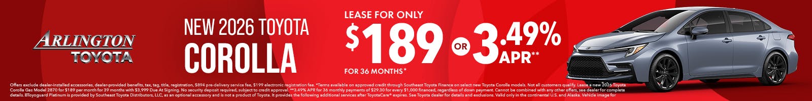 February 2026 New Corolla